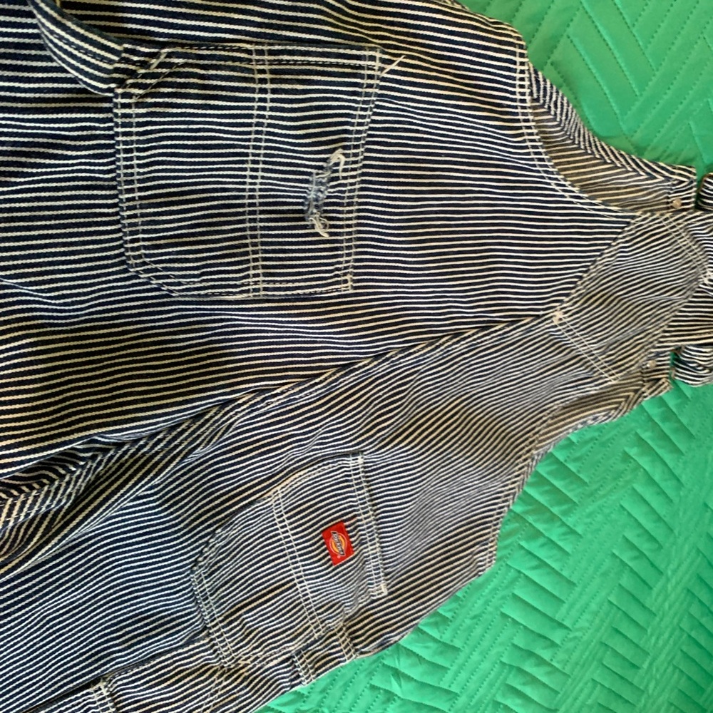Striped Blue Overalls - Picture 5 of 6